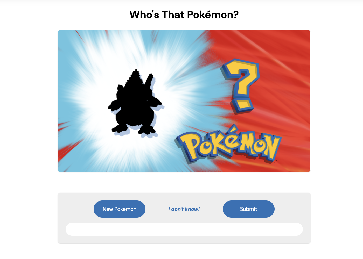 Who’s That Pokémon?